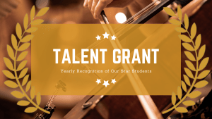 Annual Talent Grant Blog Banner