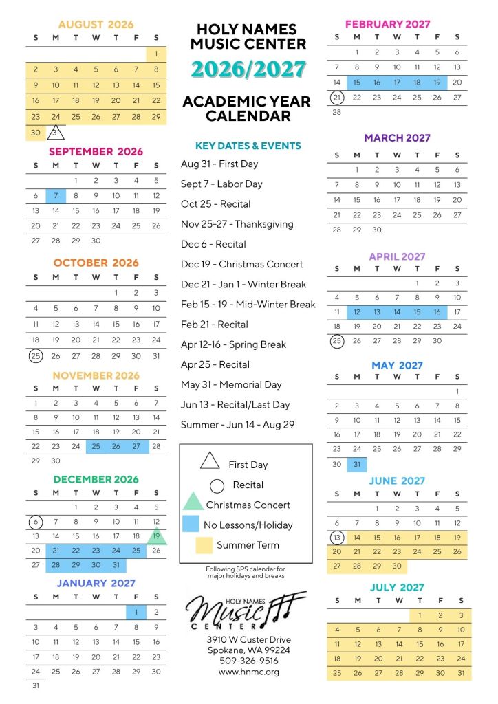 HNMC Website 26 27 Calendar